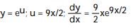Write the function in the form y = f(u) and u = g(x) . Then find dy/dx as a function of x. -y = A) B) C) D)