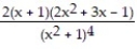 Find the derivative of the function. -y = (x + 1) <sup>2</sup>(x<sup>2</sup> + 1) <sup>-3 </sup> A) B) C) D)