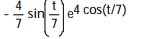 Find dy/dt. -y =   A)   B)   C)   D)   