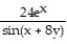 Use implicit differentiation to find dy/dx. - = sin(x + 8y) A) = B) = - C) = D) =