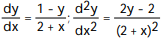 Use implicit differentiation to find dy/dx and y/d . -2y - x + xy = 4 A) B) C) D)