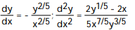 Use implicit differentiation to find dy/dx and y/d . - + = 4 A) B) C) D)