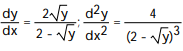 Use implicit differentiation to find dy/dx and y/d   .   -4   - y = 2x A)     B)      C)     D)    