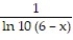 Find the derivative of the function. -y = log | 6 - x| A)  -   B)  -   C)  -   D)   