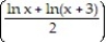 Use logarithmic differentiation to find the derivative of y. -y =   A)    B)      C)      D)  (2x + 3)   