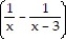 Use logarithmic differentiation to find the derivative of y. -y = A) B) C) (lnx - ln(x - 3) ) D) -