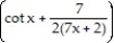 Use logarithmic differentiation to find the derivative of y. -y = sin x A) sin x B) sin x C) D) sin x