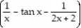 Use logarithmic differentiation to find the derivative of y. -y = A) B) C) - tan x - D)