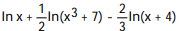 Use logarithmic differentiation to find the derivative of y. -y =   A)      B)    +   -   C)      D)     