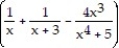 Use logarithmic differentiation to find the derivative of y. -y =   A)        B)    C)  +   -     D)  4    
