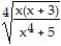 Use logarithmic differentiation to find the derivative of y. -y =   A)        B)    C)  +   -     D)  4    