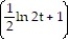 Use logarithmic differentiation to find the derivative of y with respect to the independent variable. -y =   A)      B)    C)  2t   D)     