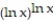 Use logarithmic differentiation to find the derivative of y with respect to the independent variable. -y =   A)    B)    C)  ln x ln (ln x)  D)   