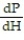 Solve the problem. -The pH scale is used by chemists to measure the acidity of a solution. It is a base 10 logarithmic scale. The pH, P, of a solution is defined as   where H = [     ] is the hydronium ion concentration in moles per liter. Find the rate of change   . A)    = -   B)    = -   C)    = -   D)    = -  