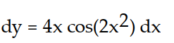 Express the relationship between a small change in x and the corresponding change in y in the form   .  -y = sin( 2   )  A)       B)     C)     D)    