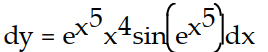 Express the relationship between a small change in x and the corresponding change in y in the form   .  -y =     A)     B)     C)     D)    
