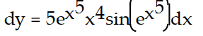 Express the relationship between a small change in x and the corresponding change in y in the form   .  -y =     A)     B)     C)     D)    