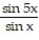 Use l'Hopital's Rule to evaluate the limit. -    A)  -5 B)  0 C)  1 D)  5