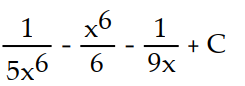 Find the most general antiderivative.       -  dx A)     B)     C)     D)    
