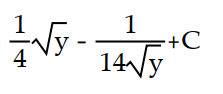 Find the most general antiderivative.       -  dy A)     B)     C)     D)    