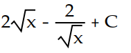 Find the most general antiderivative.       -  dx A)     B)     C)  C D)    