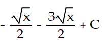 Find the most general antiderivative.       -  dx A)     B)     C)  C D)    