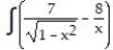 Find the most general antiderivative.       -  dx A)     B)     C)     D)    