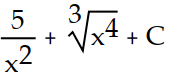 Determine the indefinite integral. Check your work by differentiation. -  dx A)     B)     C)     D)    