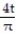 Solve the problem.  -Given the velocity and initial position of a body moving along a coordinate line at time t, find the body's position at time t. v =   sin   , s(   )  = 2 A)  s = -2 cos   + 4 B)  s = -2 cos   + 3.3073 C) s = -2 cos   + 8.2134 D)  s = 2 cos   + 4