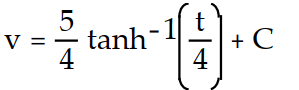 Find the general solution of the differential equation. Use C, C1, C2, . . . to denote arbitrary constants. If used, do not simplify hyperbolic functions. -v'(t)  =   A)     B)     C)     D)    