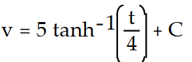 Find the general solution of the differential equation. Use C, C1, C2, . . . to denote arbitrary constants. If used, do not simplify hyperbolic functions. -v'(t)  =   A)     B)     C)     D)    