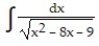 Choose the one alternative that best completes the statement or answers the question. Evaluate the integral -  A)    B)     C)     D)    