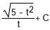 Integrate the function. -  dt A)   B)   C)   D)  