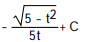 Integrate the function. -  dt A)   B)   C)   D)  