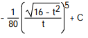 Integrate the function. -  dt A)   B)    C)   D)  