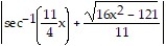 Integrate the function. -  , x >   A)  ln     + C B)  ln     + C C)  ln     + C D)  ln     + C