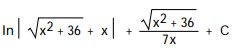 Integrate the function. -  dx A)    B)    C)   D)  