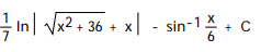Integrate the function. -  dx A)    B)    C)   D)  