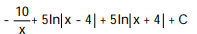 Express the integrand as a sum of partial fractions and evaluate the integral. -  A)   B)   C)   D)   