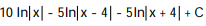 Express the integrand as a sum of partial fractions and evaluate the integral. -  A)   B)   C)   D)   