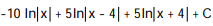 Express the integrand as a sum of partial fractions and evaluate the integral. -  A)   B)   C)   D)   