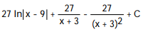 Express the integrand as a sum of partial fractions and evaluate the integral. -  A)   B)    C)   D)  