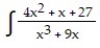 Express the integrand as a sum of partial fractions and evaluate the integral. -  dx A)   B)   C)   D)  
