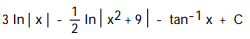 Express the integrand as a sum of partial fractions and evaluate the integral. -  dx A)   B)   C)   D)  