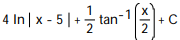 Express the integrand as a sum of partial fractions and evaluate the integral. -  A)   B)   C)   D)  