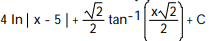Express the integrand as a sum of partial fractions and evaluate the integral. -  A)   B)   C)   D)  