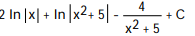 Express the integrand as a sum of partial fractions and evaluate the integral. -   dx A)   B)    C)    D)  