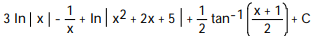 Express the integrand as a sum of partial fractions and evaluate the integral. -   dx A)   B)    C)   D)  