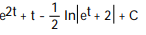 Evaluate the integral. -  A)    B)    C)   D)  