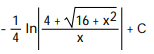 Evaluate the integral. -   dx A)   B)    C)    D)   